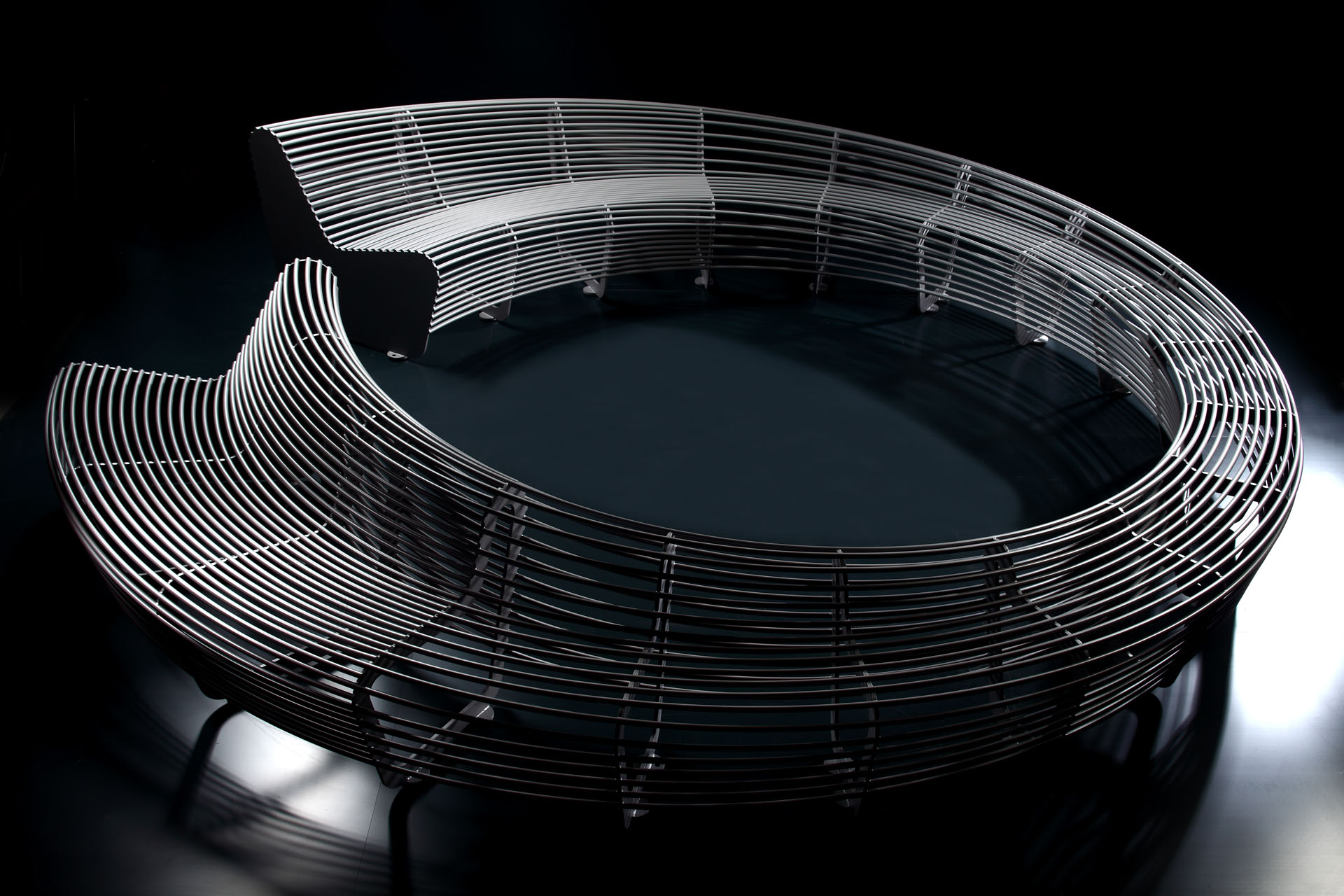 Circular bench Urban street furniture