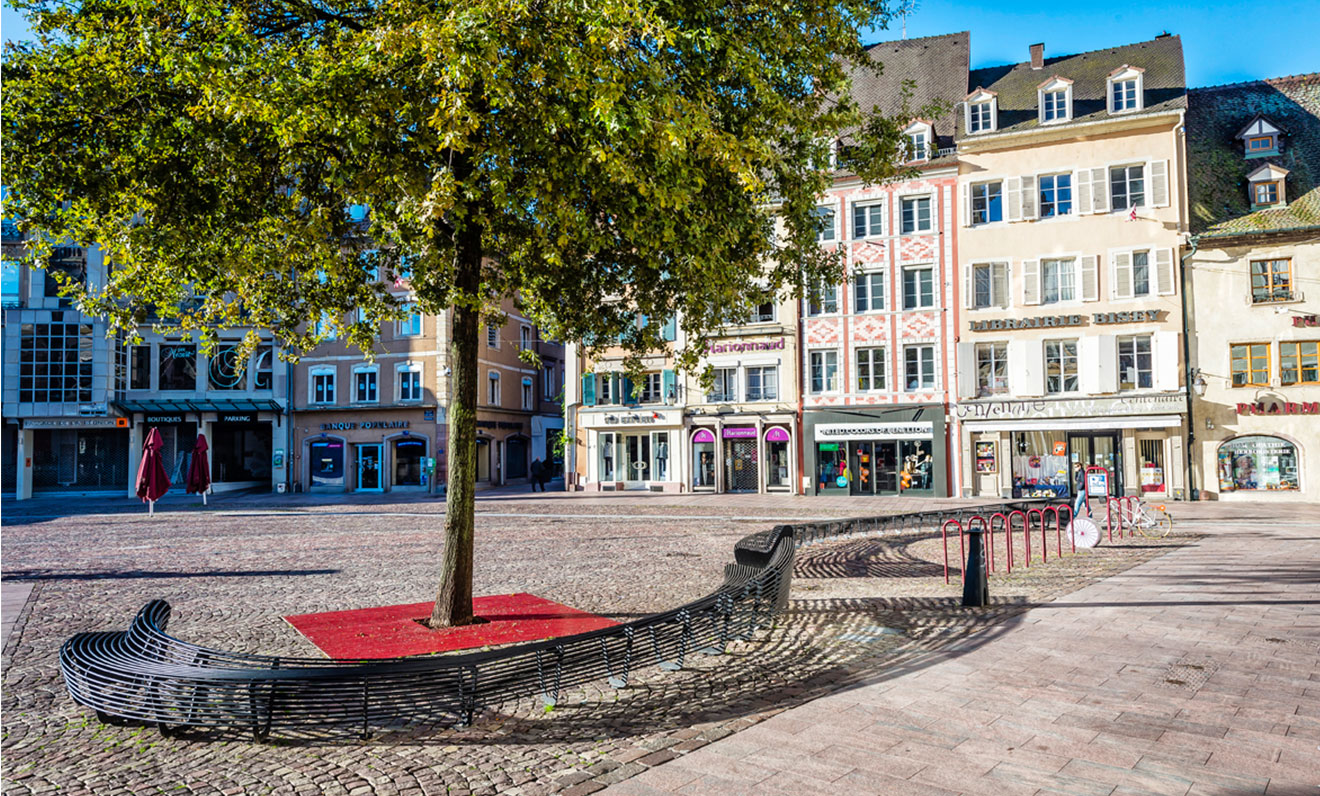 Circular Bench at the heart of Mulhouse
