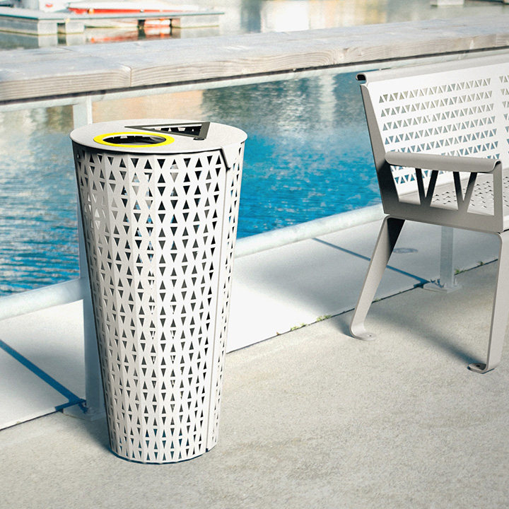 Poubelle pour espaces publics