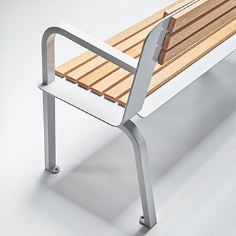 Design Street Furniture Wood and Metal Bench