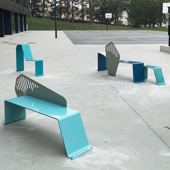 Public Standing bench Astree