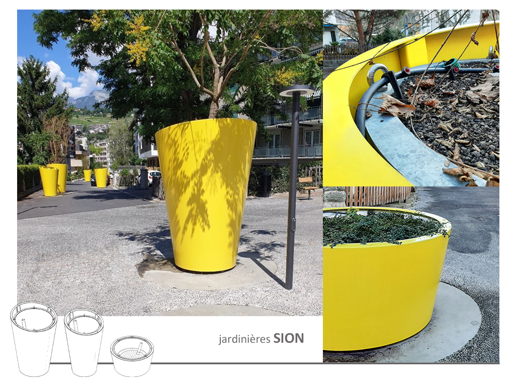 TF URBAN - jardinières Sion - Design by DV Architectes