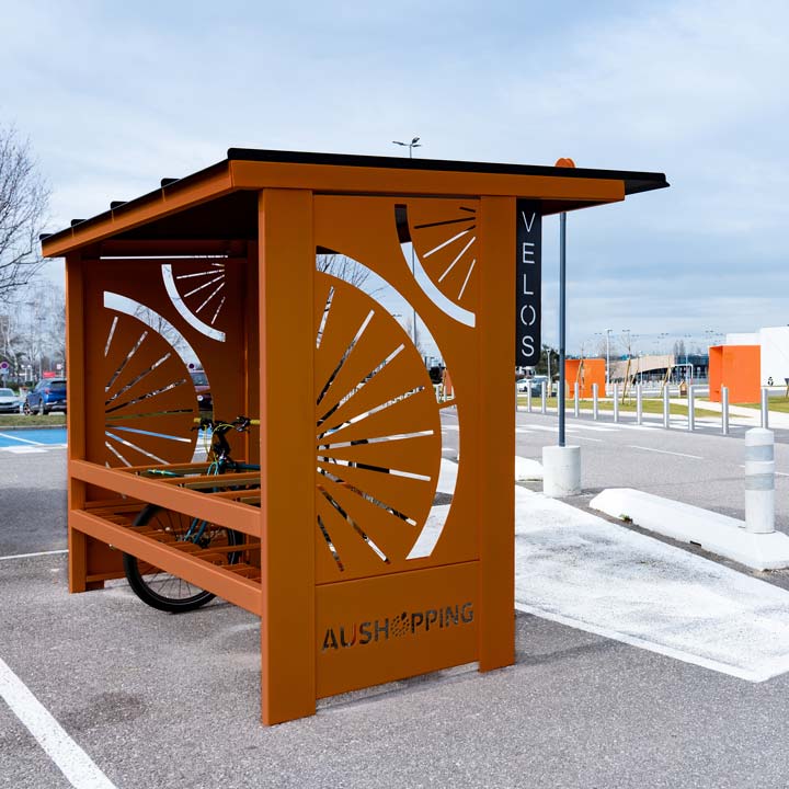 Garage à vélos, armoire de jardin Bertilo Fineline profilé en