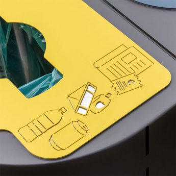 corbeille de tri urbaine acier design espace public
