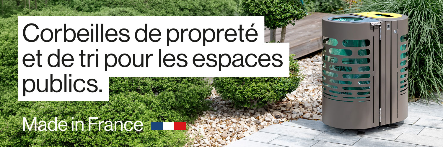 Corbeilles de propreté et de tri pour espaces publics