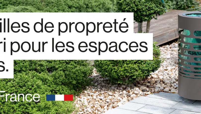Corbeilles de propreté et de tri pour espaces publics